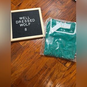 Well Dressed Wolf NIB Green Dress with Lace Trim